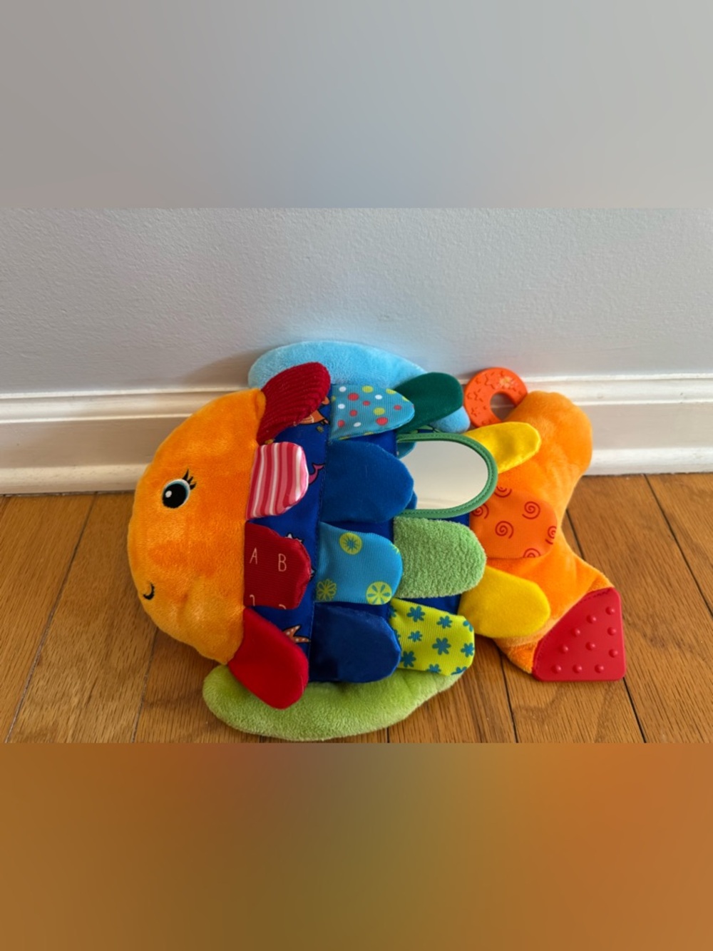 Plush Colorful Fish Sensory Toy - Orange